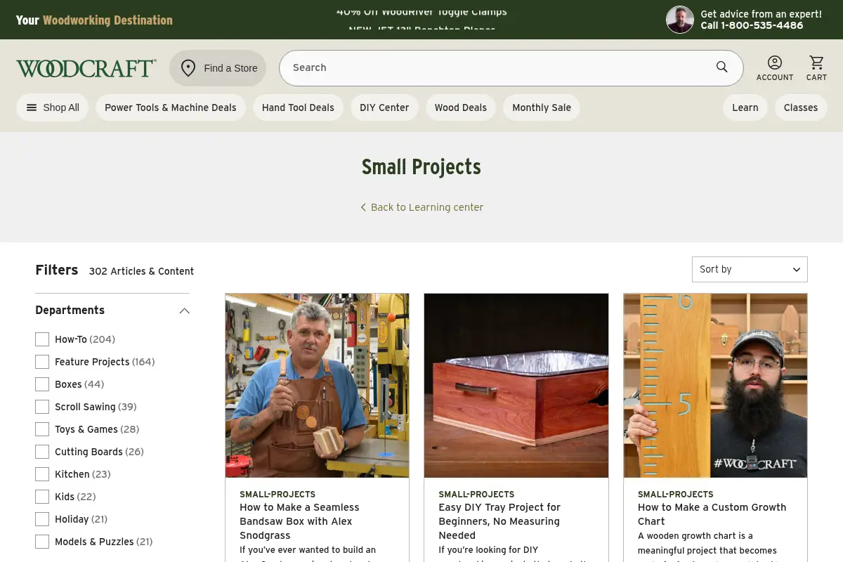 Small Woodworking Project Plans | Woodcraft