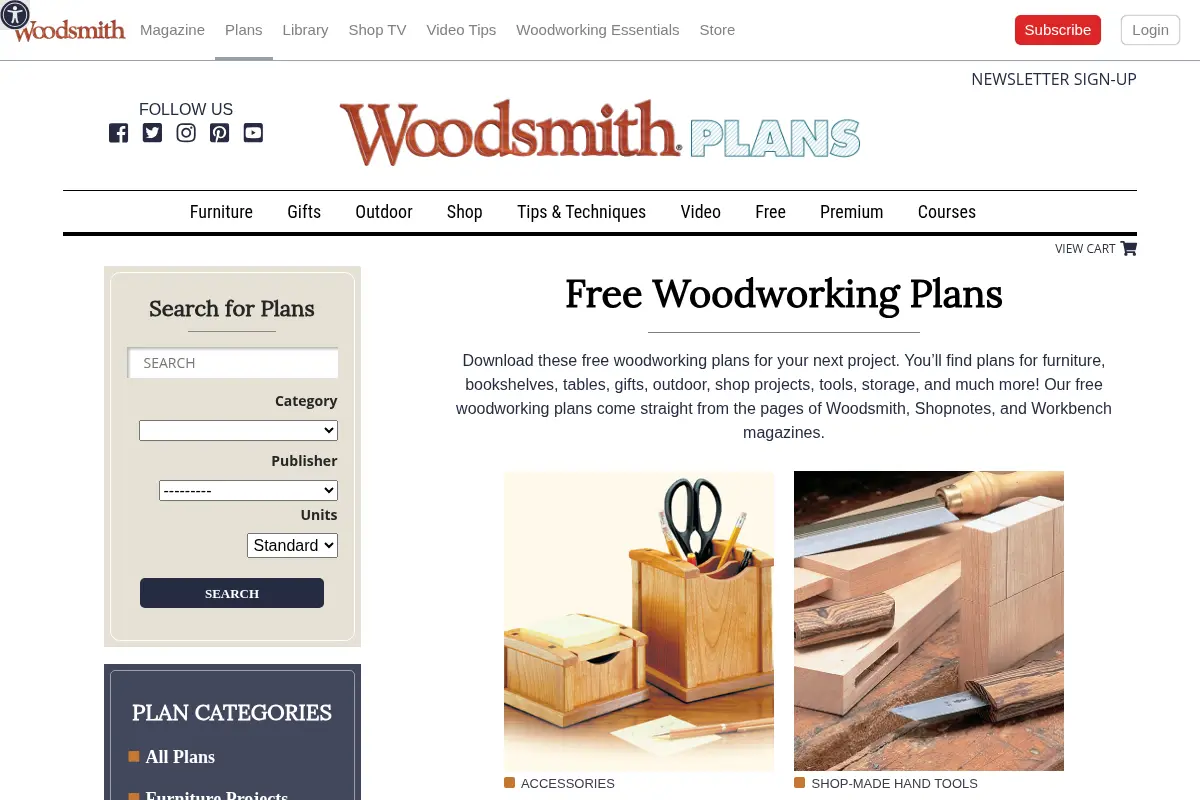 Free Woodworking Plans