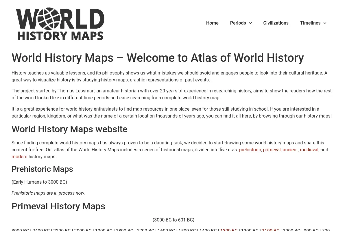World History Maps - Historical World Atlas
