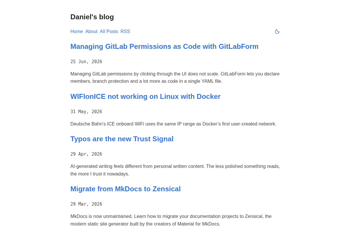 Daniel's blog