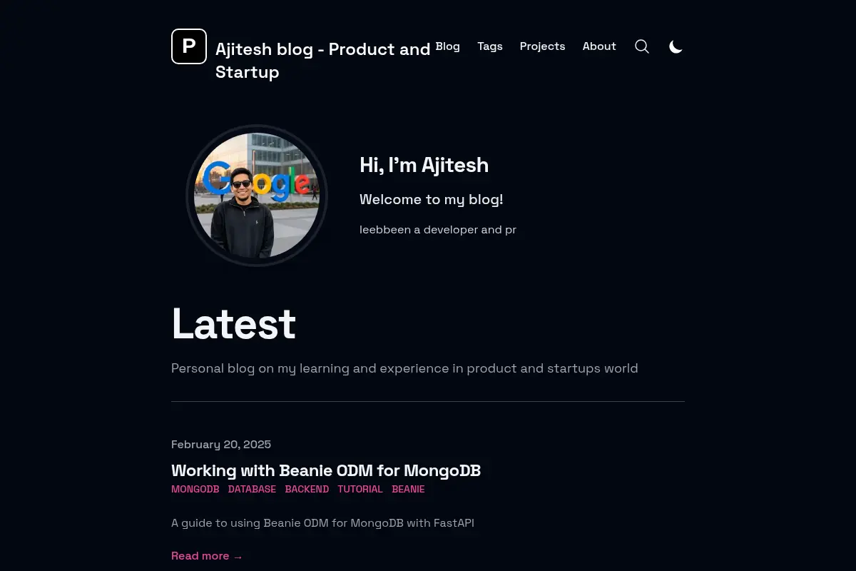 Ajitesh Blog
