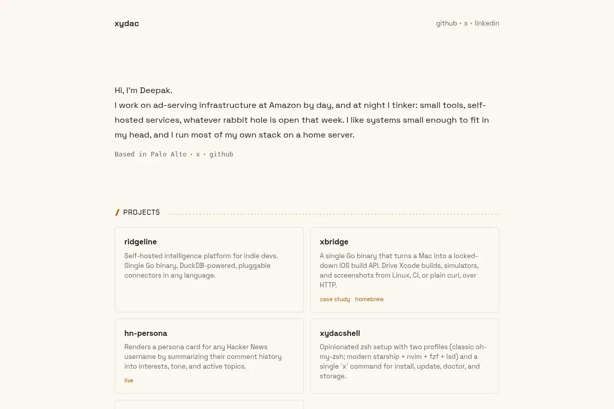 xydac · Deepak Seth
