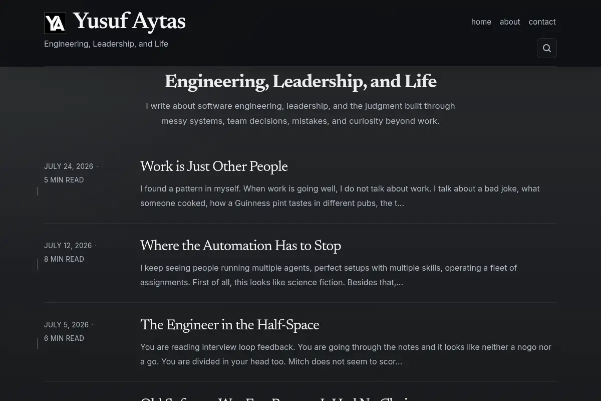 Yusuf Aytas | Engineering, Leadership, and Life