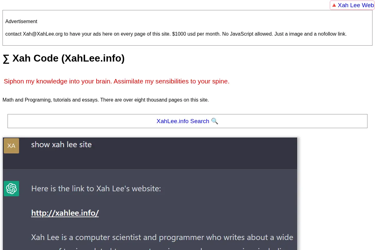 ∑ Xah Code (XahLee.info)