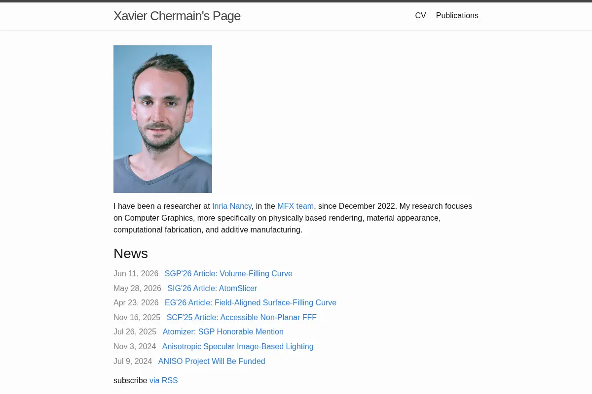 Xavier Chermain's Page