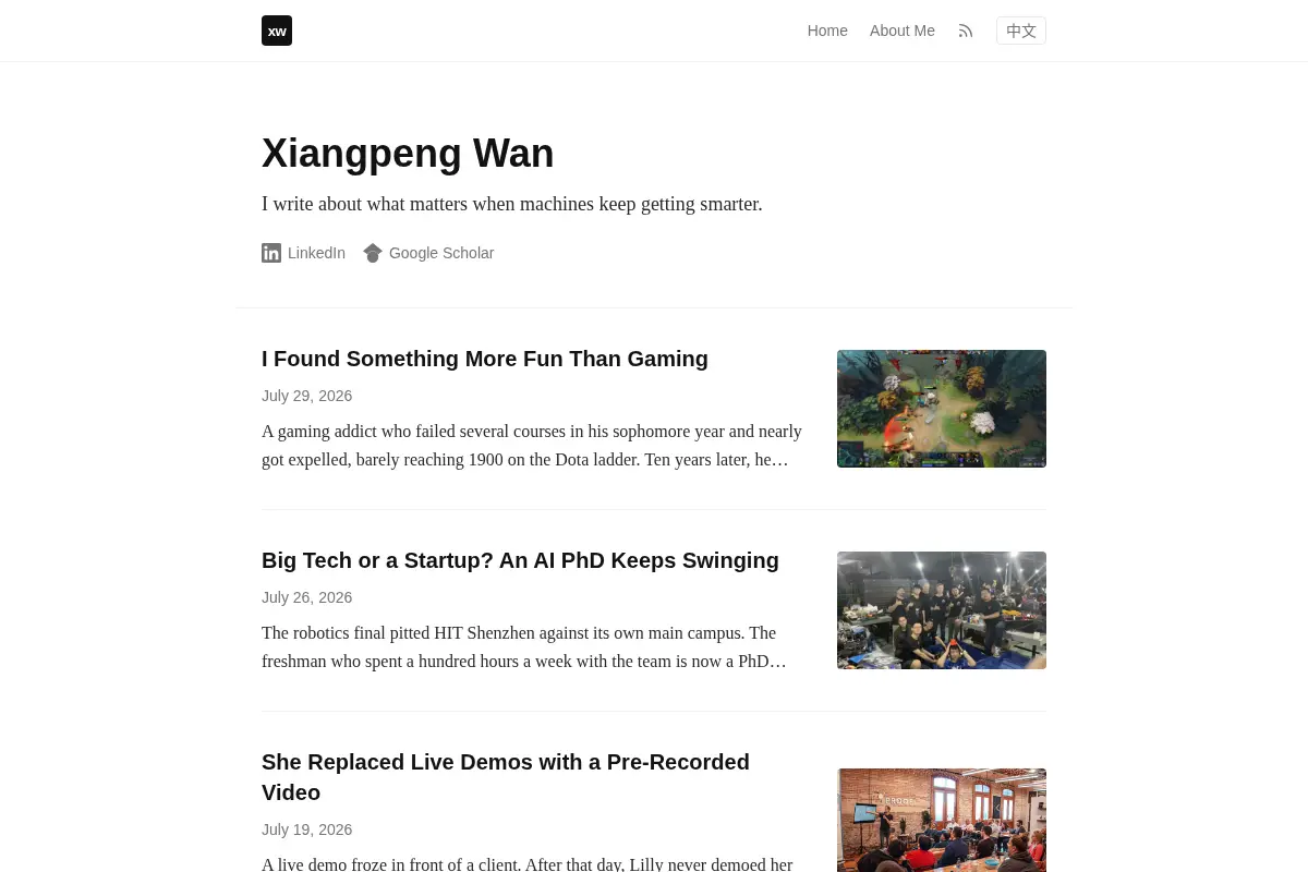 Xiangpeng Wan — Finding Value in the AI Era