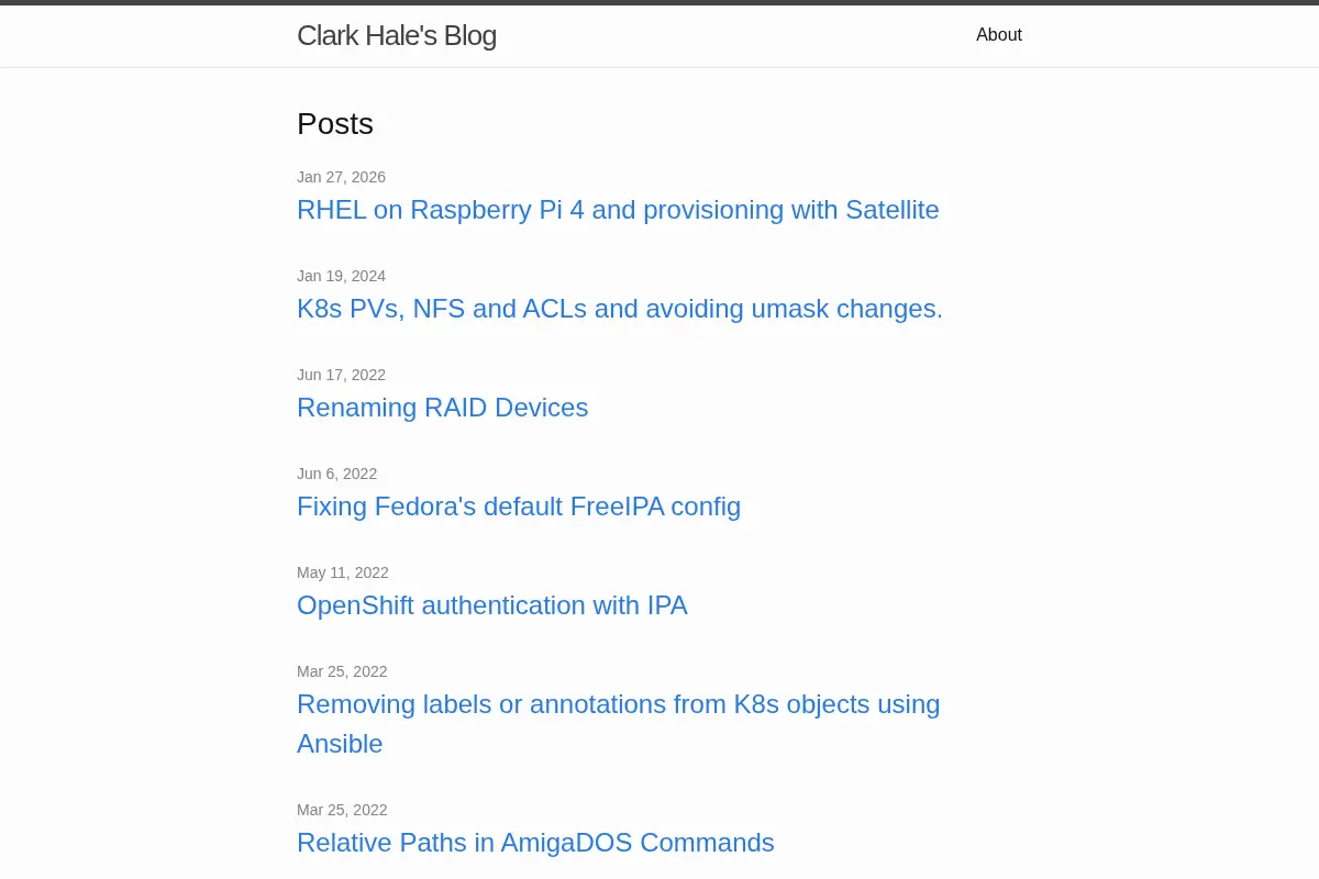 Clark Hale's Blog