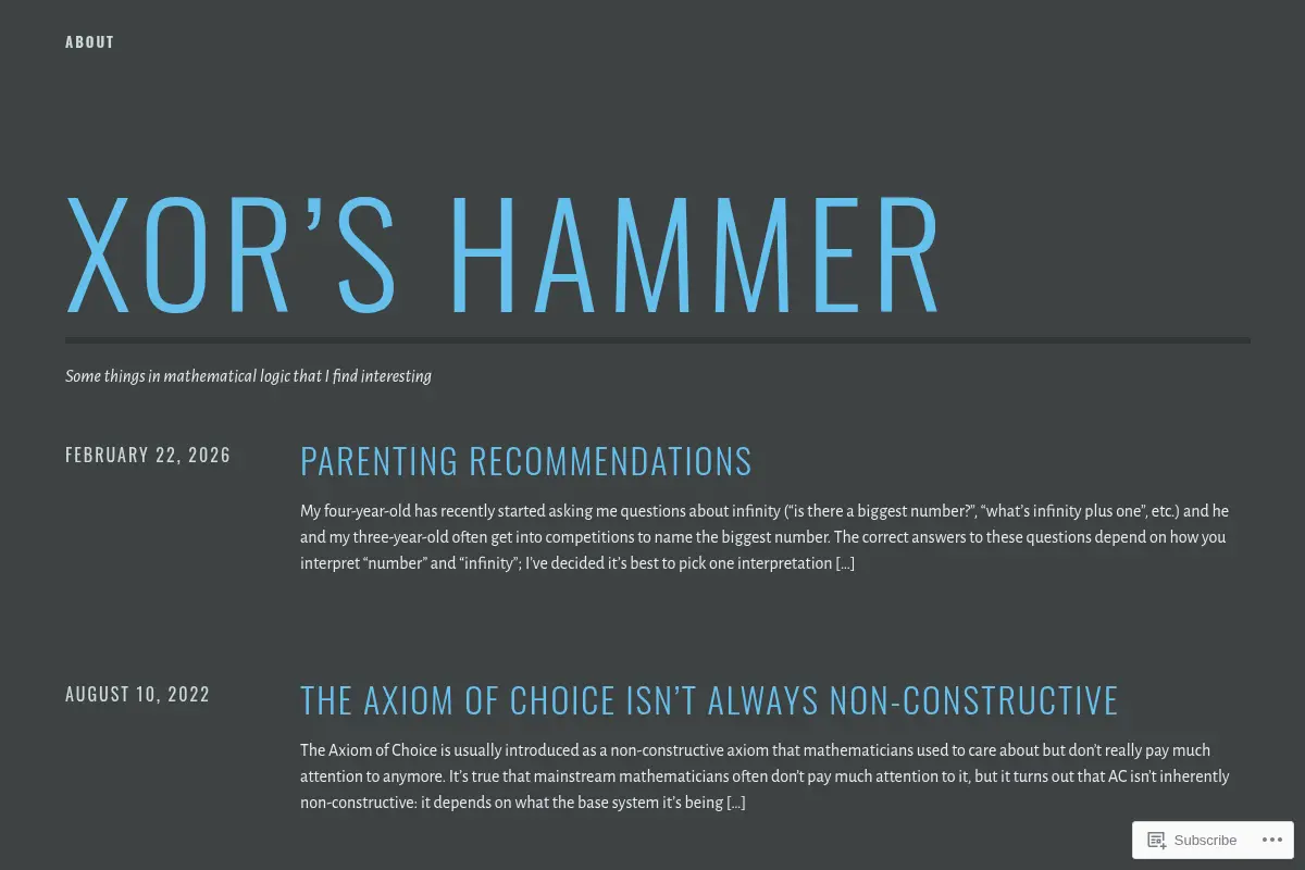 XOR’s Hammer