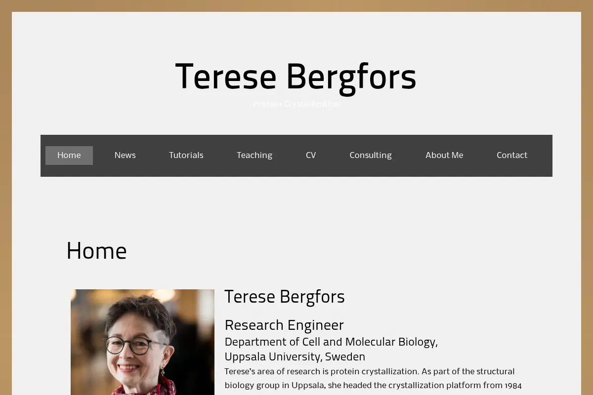 Terese Bergfors – Protein Crystallization