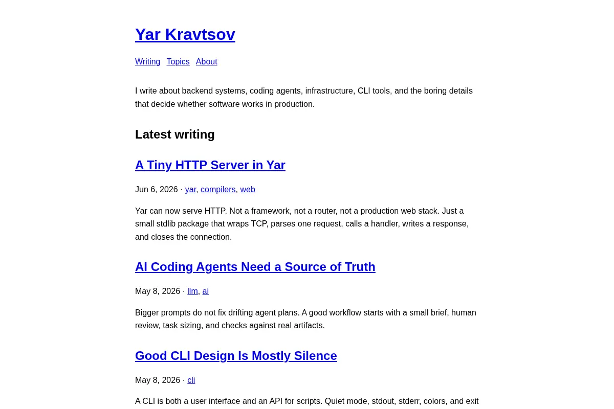Yar Kravtsov's Blog