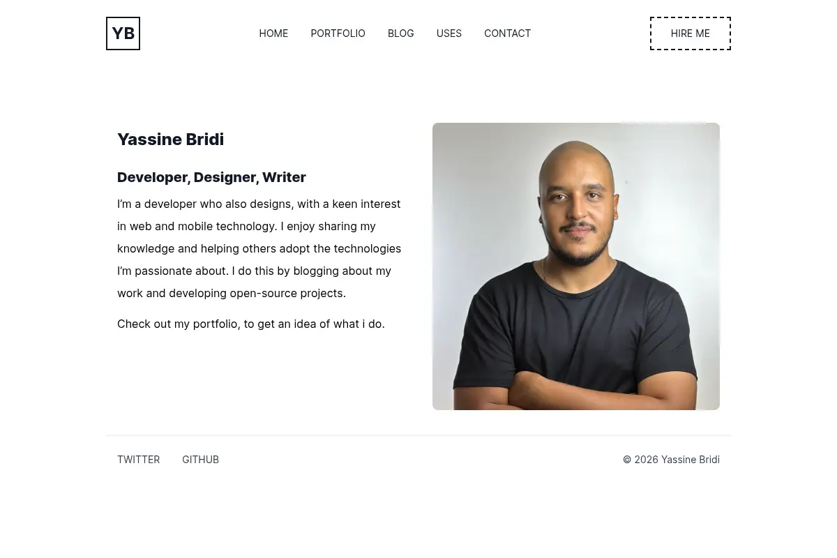 Yassine Bridi – Developer, Designer, Writer.