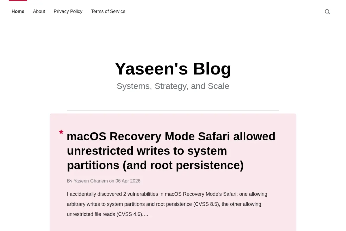 Yaseen's Blog