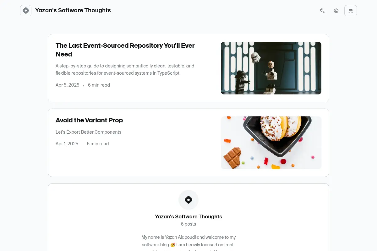 Yazan's Software Thoughts