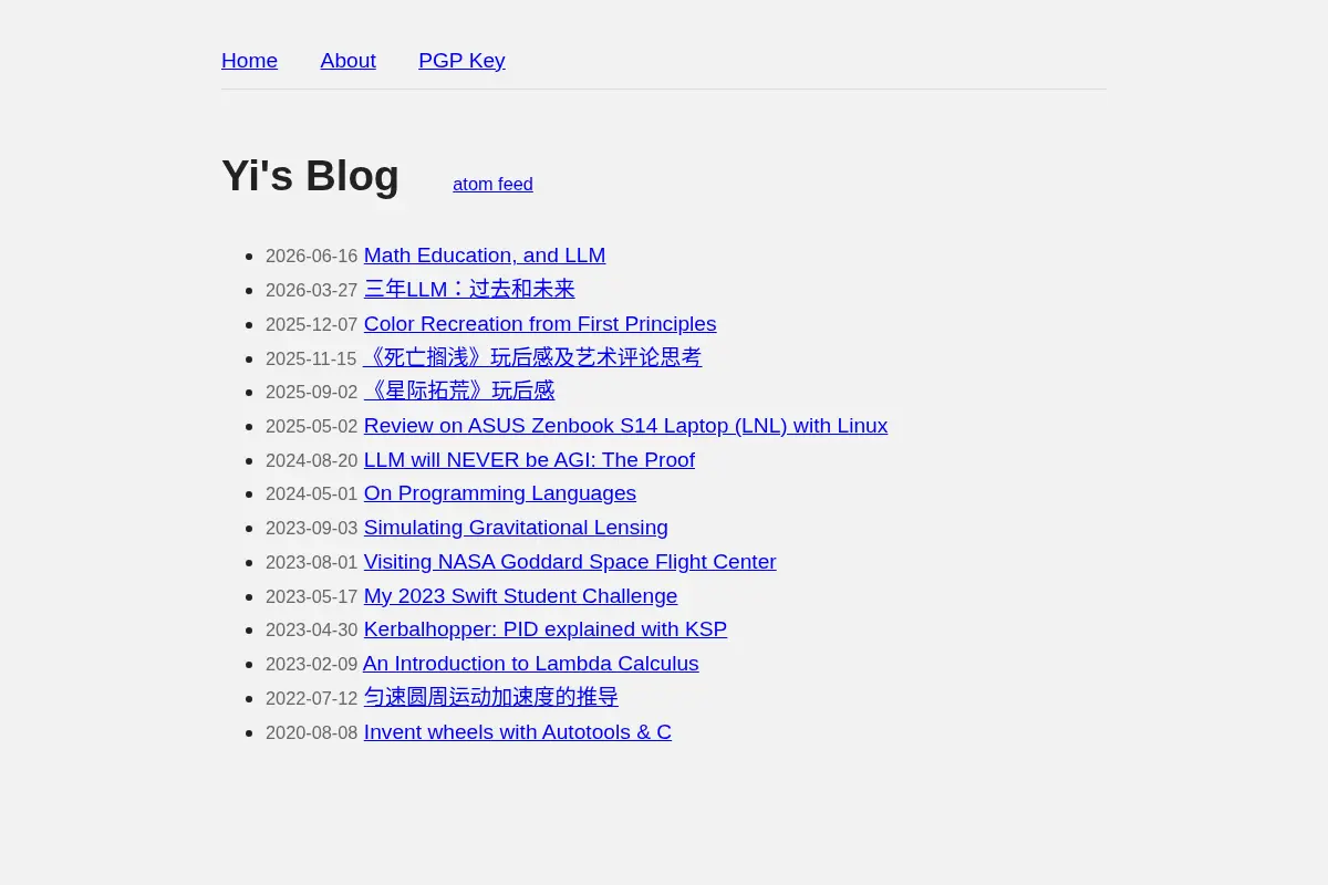 Yi's Blog