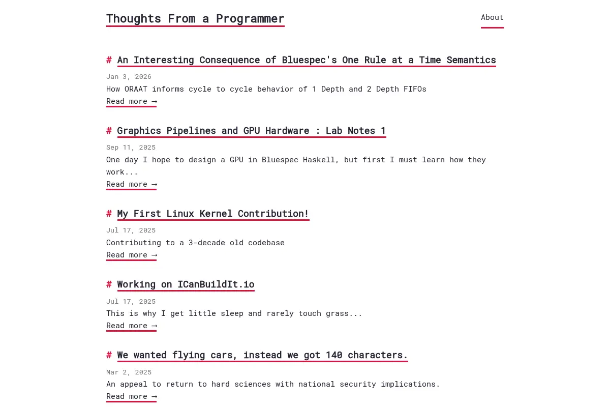 Thoughts From a Programmer