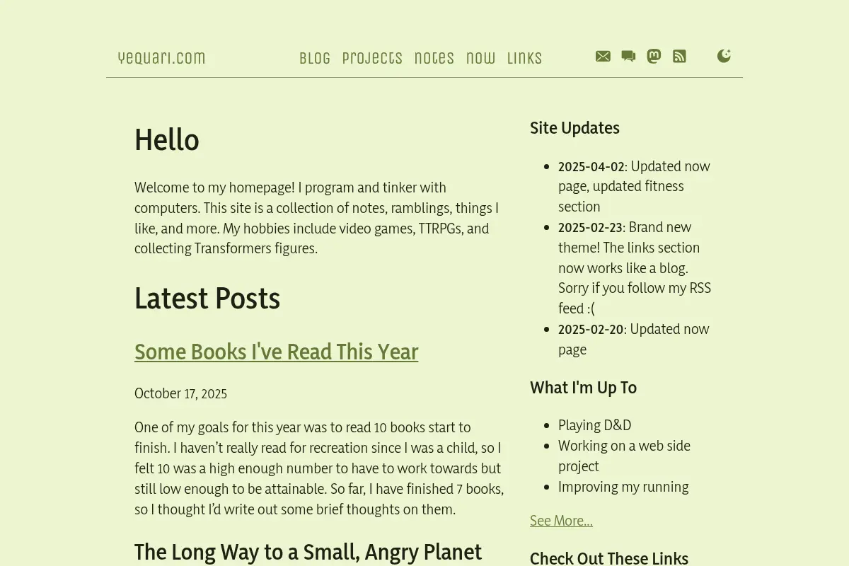 yequari's homepage