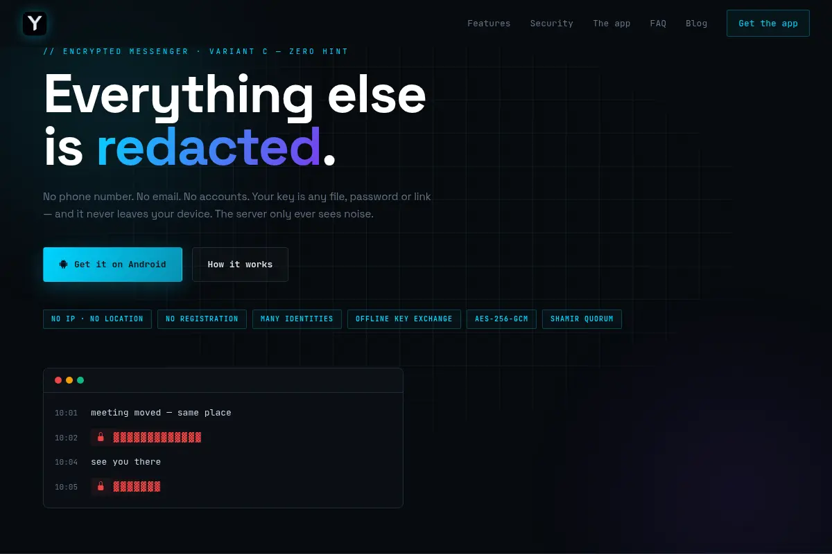YGOOW — Everything else is redacted