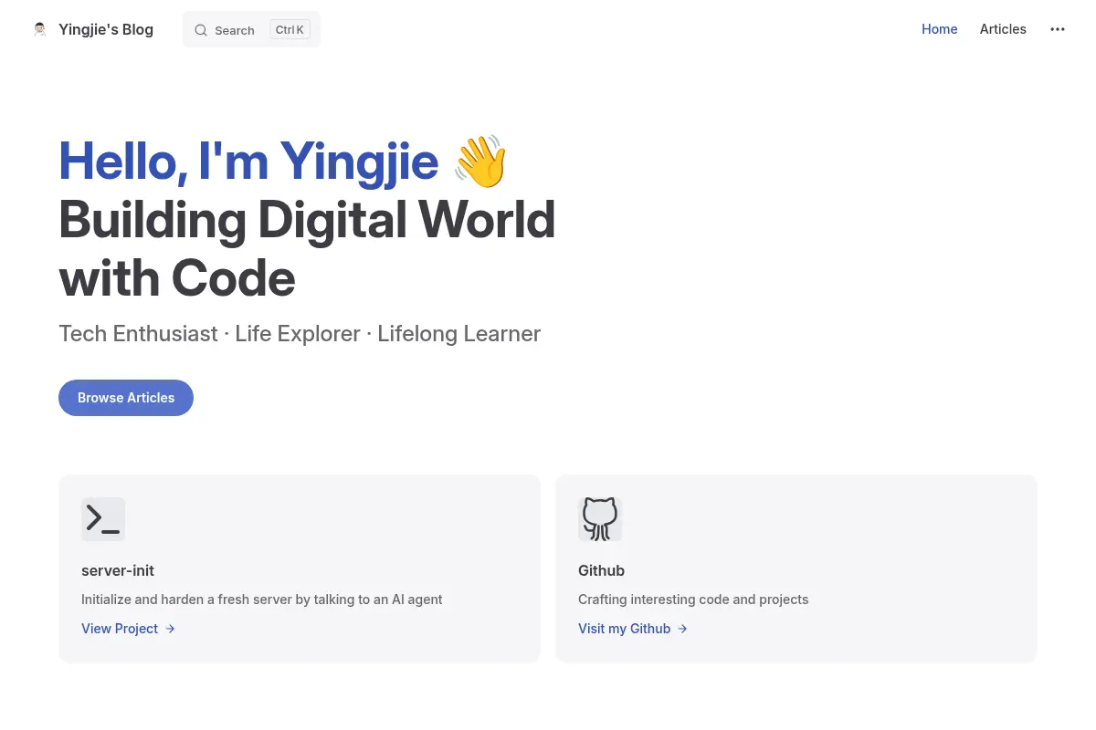 Yingjie's Blog