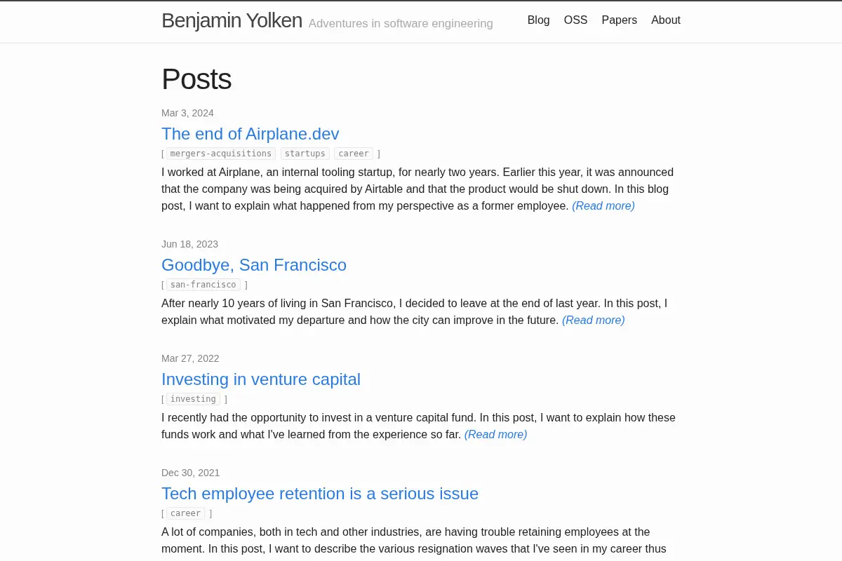 Benjamin Yolken’s Blog
