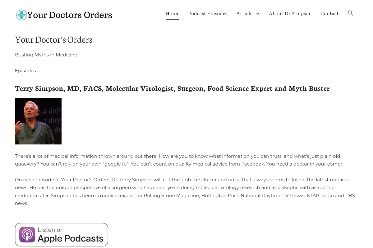 Your Doctors Orders: Podcast with Dr. Terry Simpson