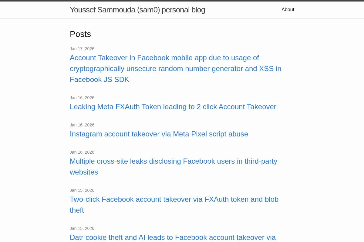 Youssef Sammouda (sam0) personal blog