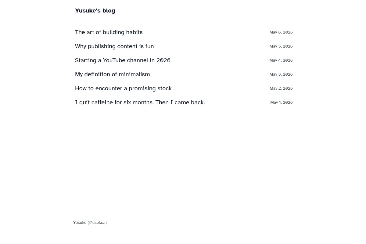 Yusuke's blog