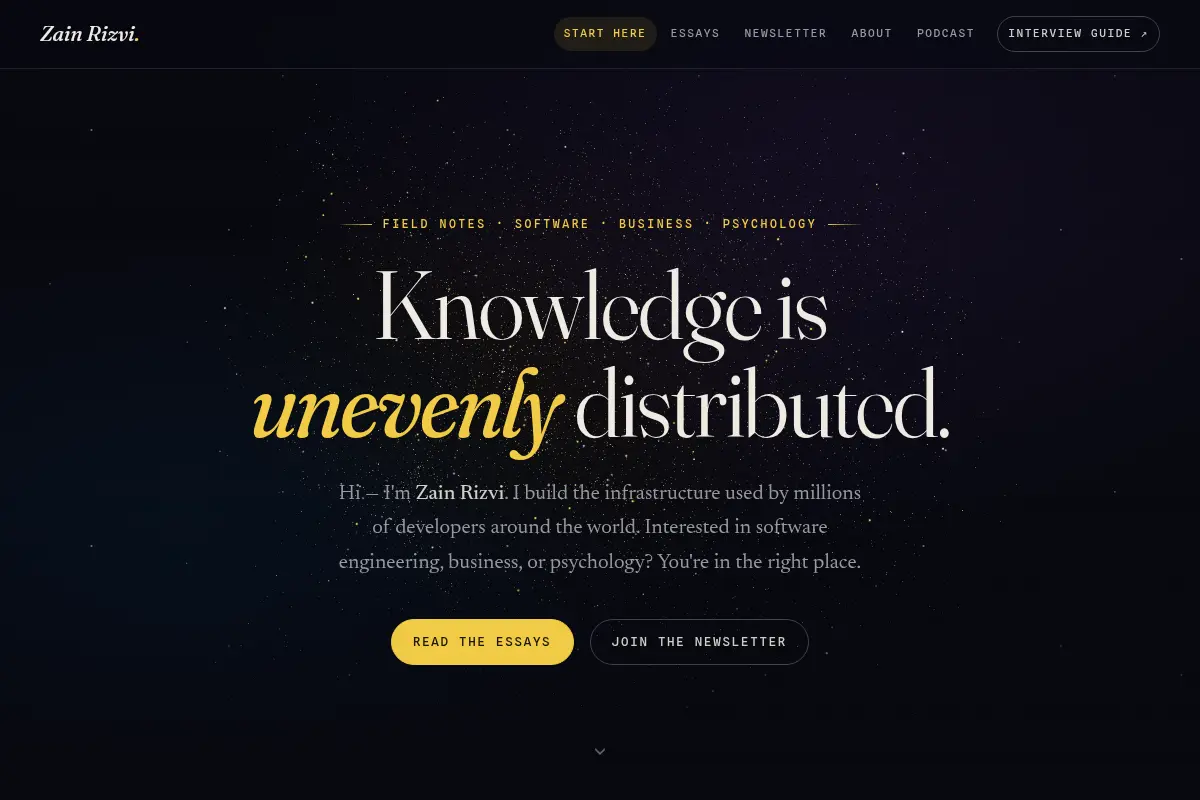 Zain Rizvi — Knowledge, unevenly distributed