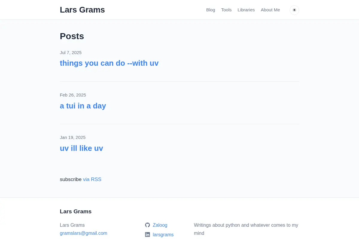 Lars Grams | Writings about python and whatever comes to my mind