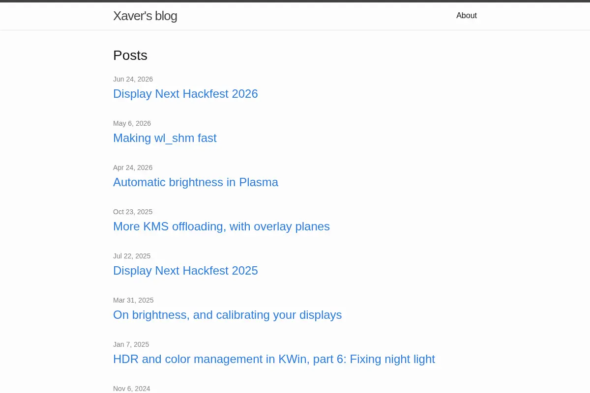 Xaver's blog