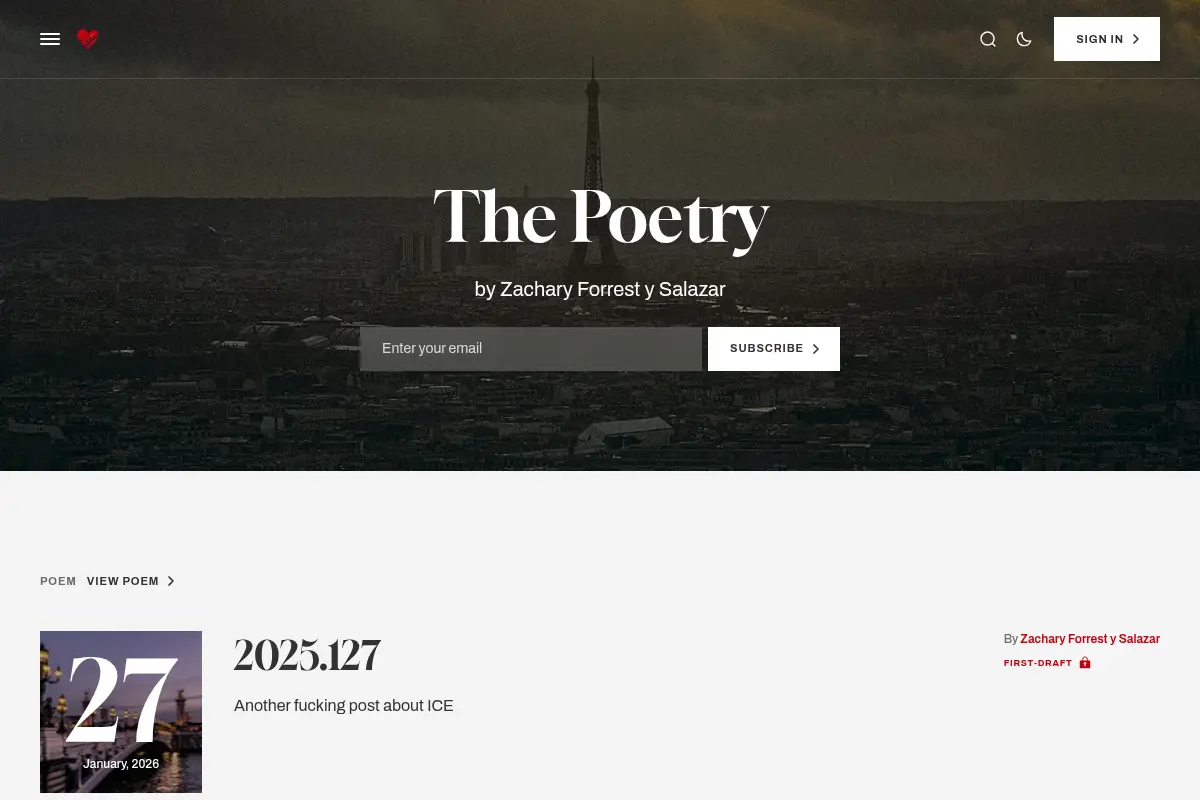 The Poetry by Zachary Forrest y Salazar