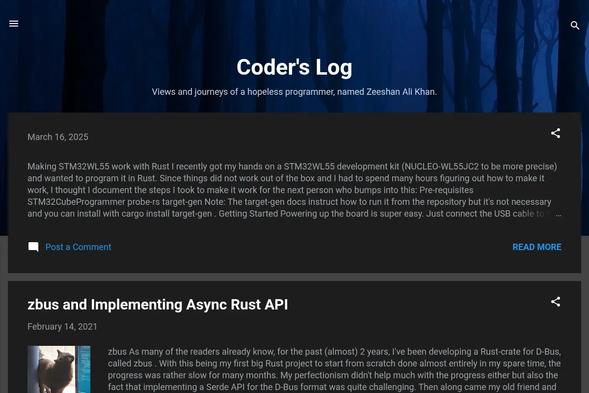 Coder's Log