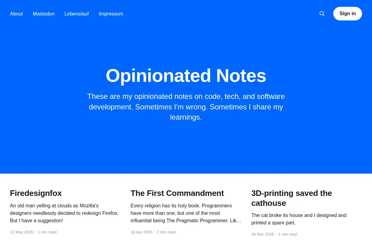 Opinionated Notes on Code and Software Engineering