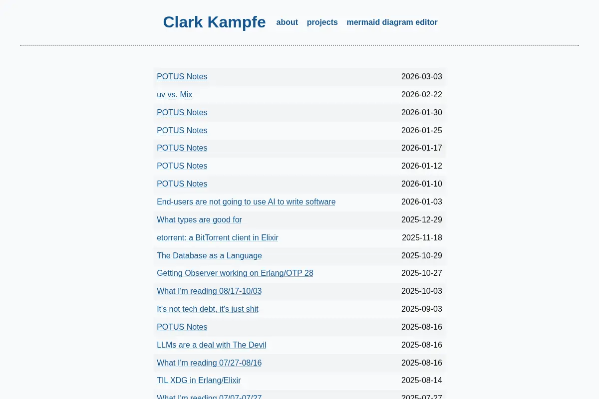 Clark Kampfe - zeroclarkthirty.com