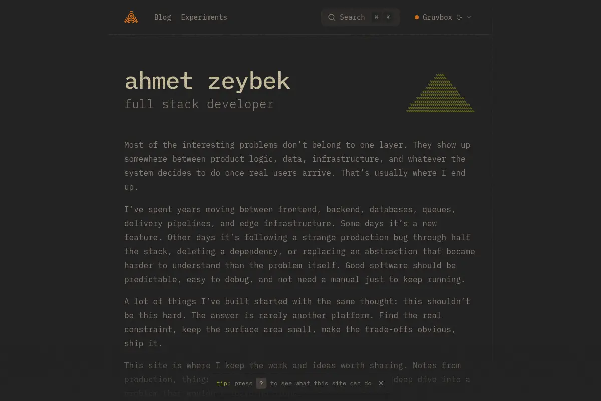 Ahmet Zeybek — Full Stack Developer