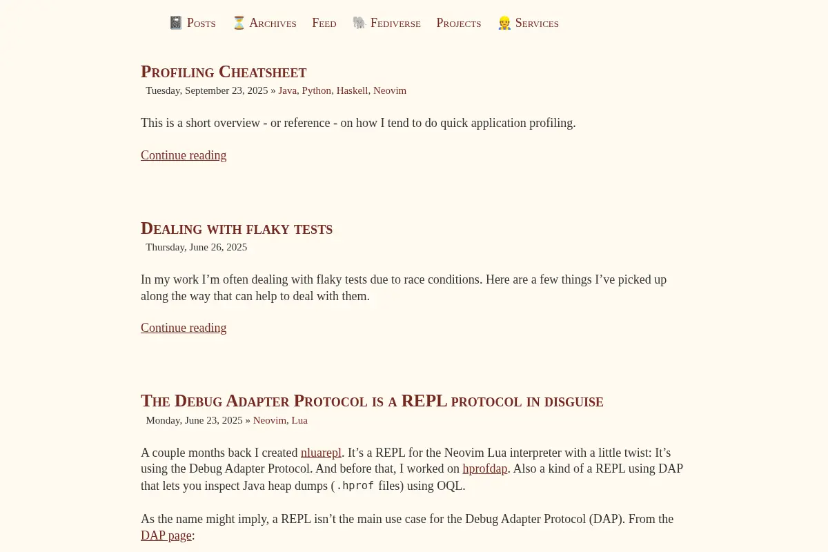 Personal weblog about programming, linux, life, the universe and everything