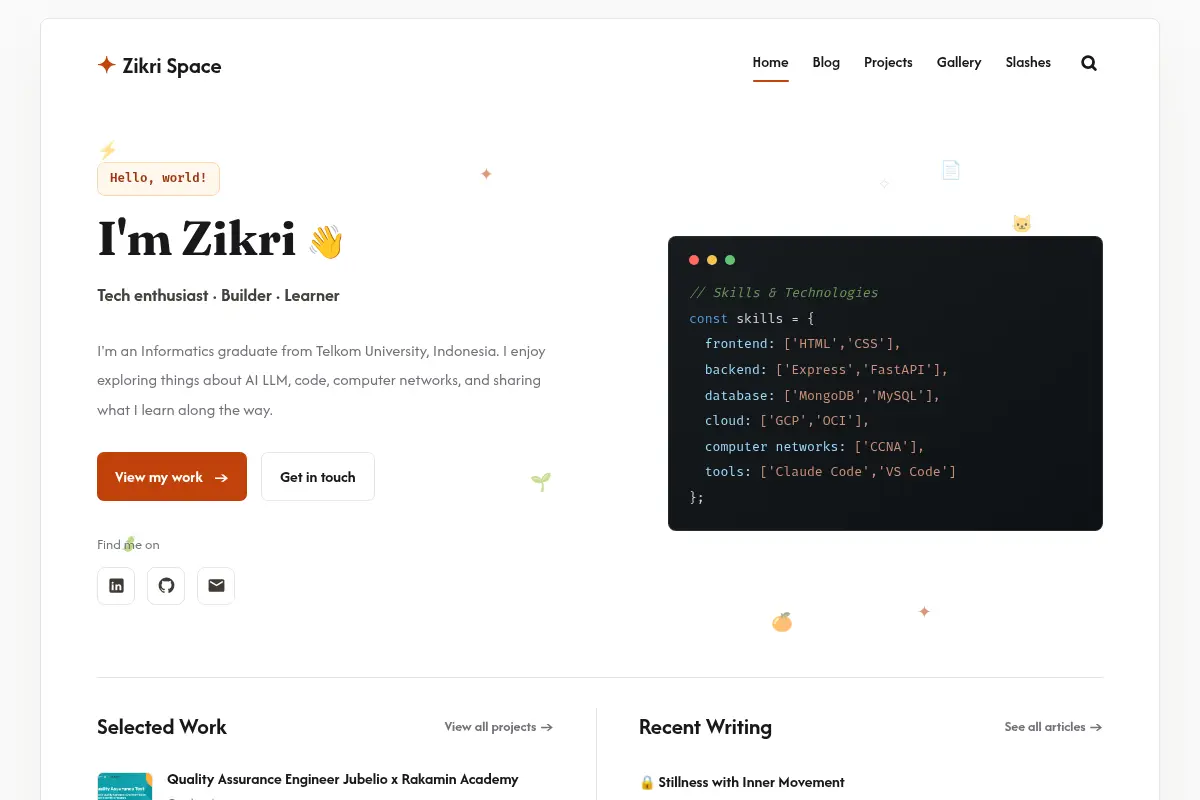 Zikri Kholifah Nur - Personal Website