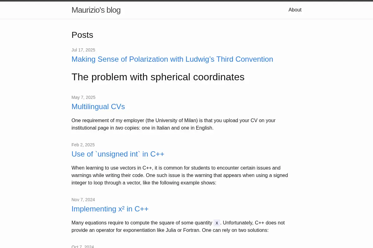 Maurizio’s blog