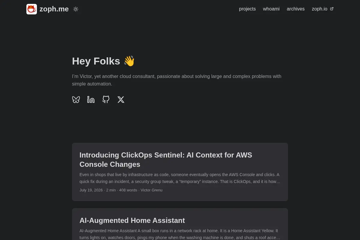 zoph.me – AWS Cloud Security & Indie Consulting