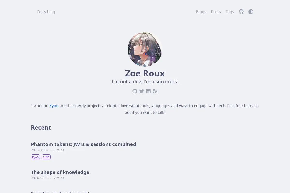 Zoe's blog