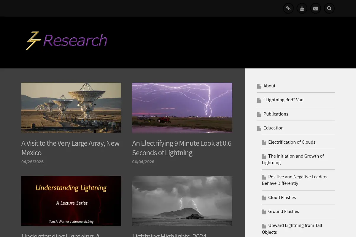 Trying to understand our complex atmosphere and beyond. Primary research focus is lightning.