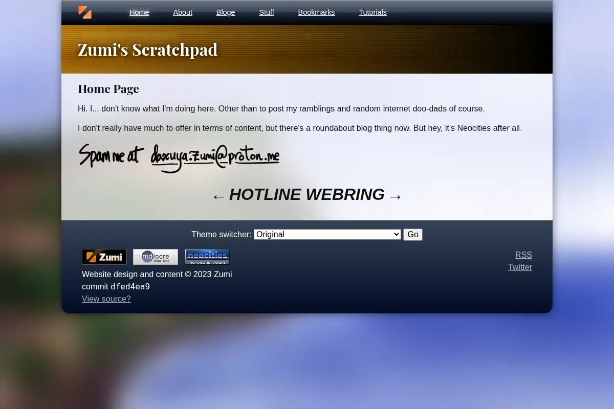 Zumi's Scratchpad