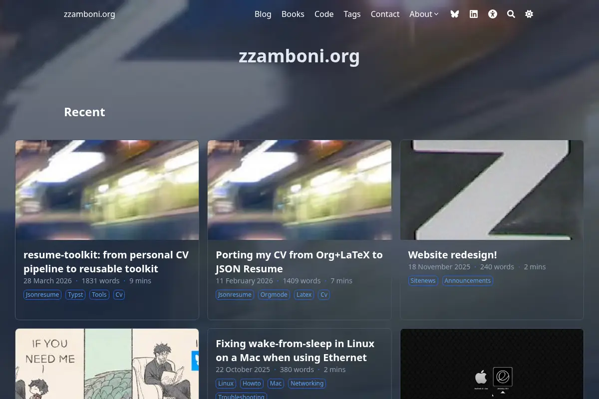Diego Zamboni's Personal Website and Blog